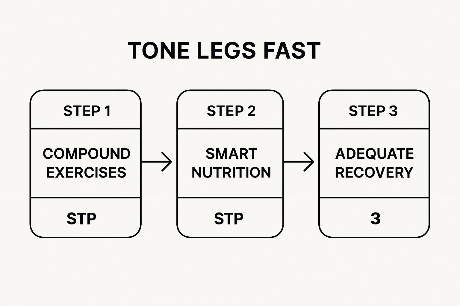 Infographic about how to tone legs fast