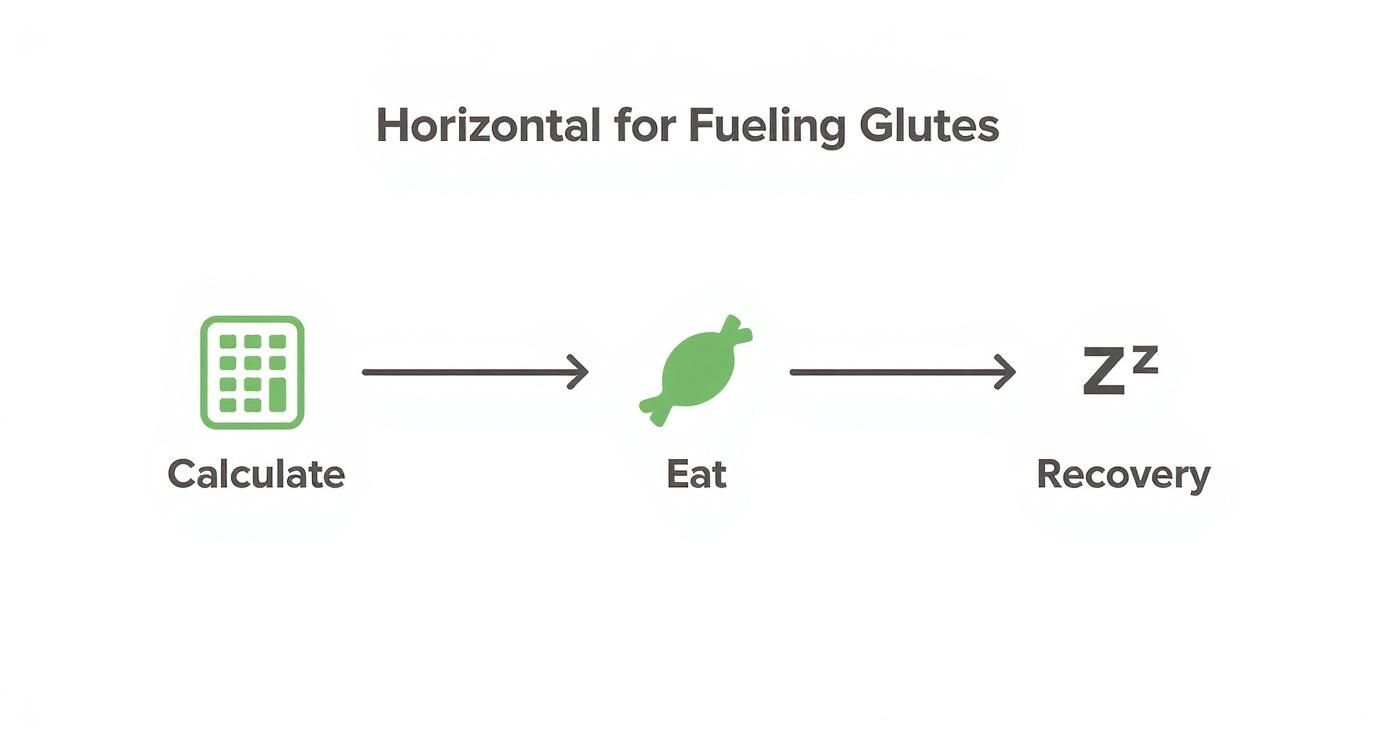 Infographic about how to increase glute size