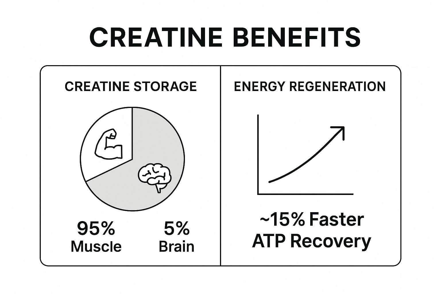 Infographic about benefits of creatine for women
