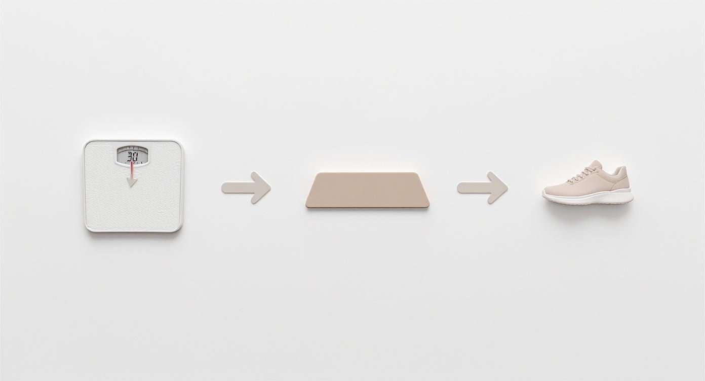 Infographic about postpartum weight loss plateau