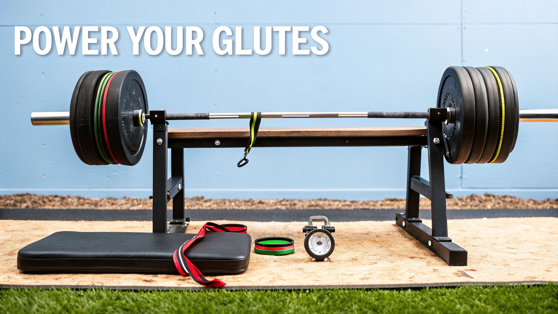 A woman prepares for a workout with a supplement shaker, ready to fuel her glute-focused training.