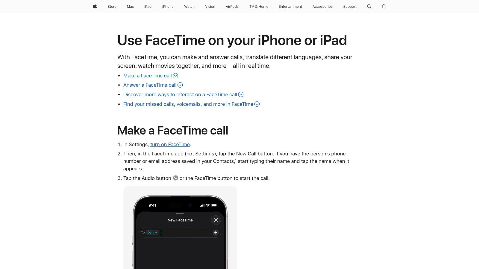 Apple FaceTime (FaceTime Audio)