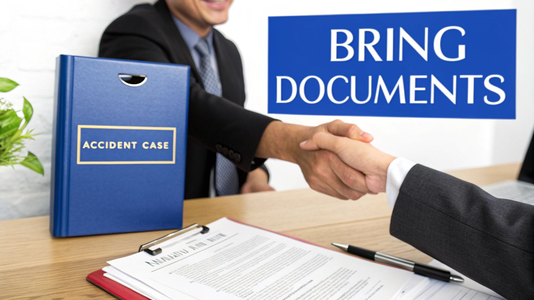 A calculator and pen on a table with legal documents, symbolizing financial agreements.
