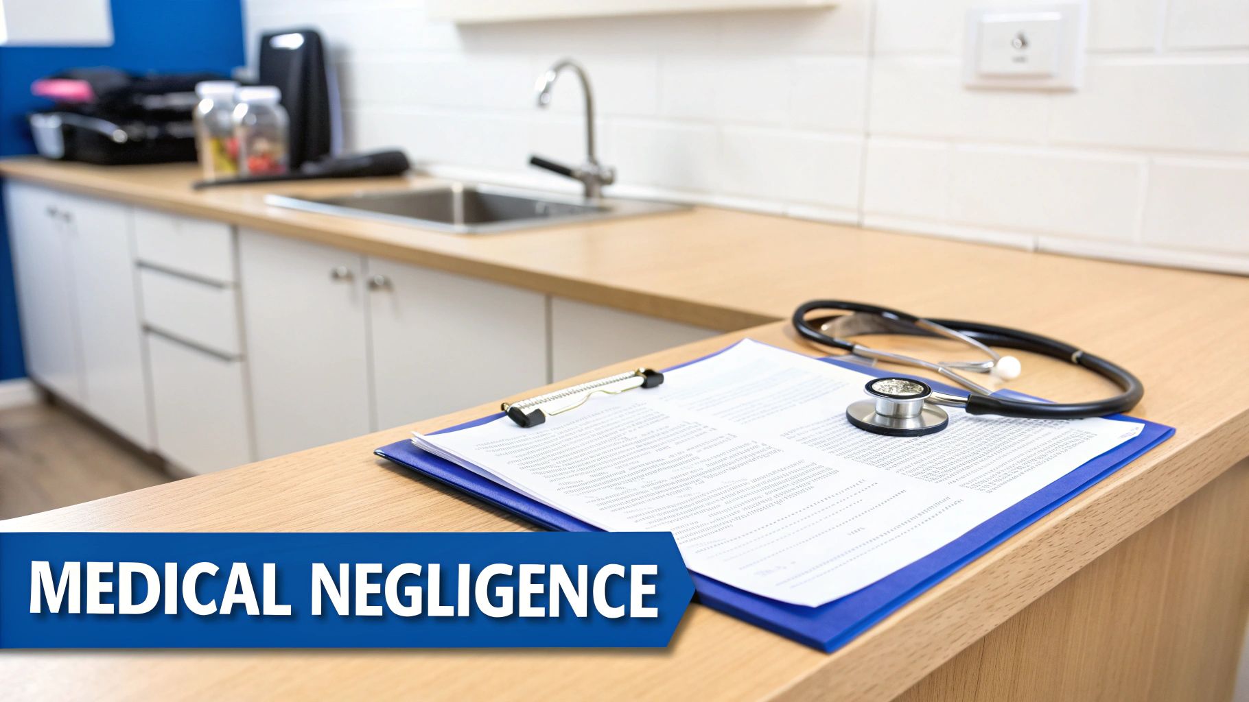 A stethoscope on a clipboard with medical charts, representing the medical field.