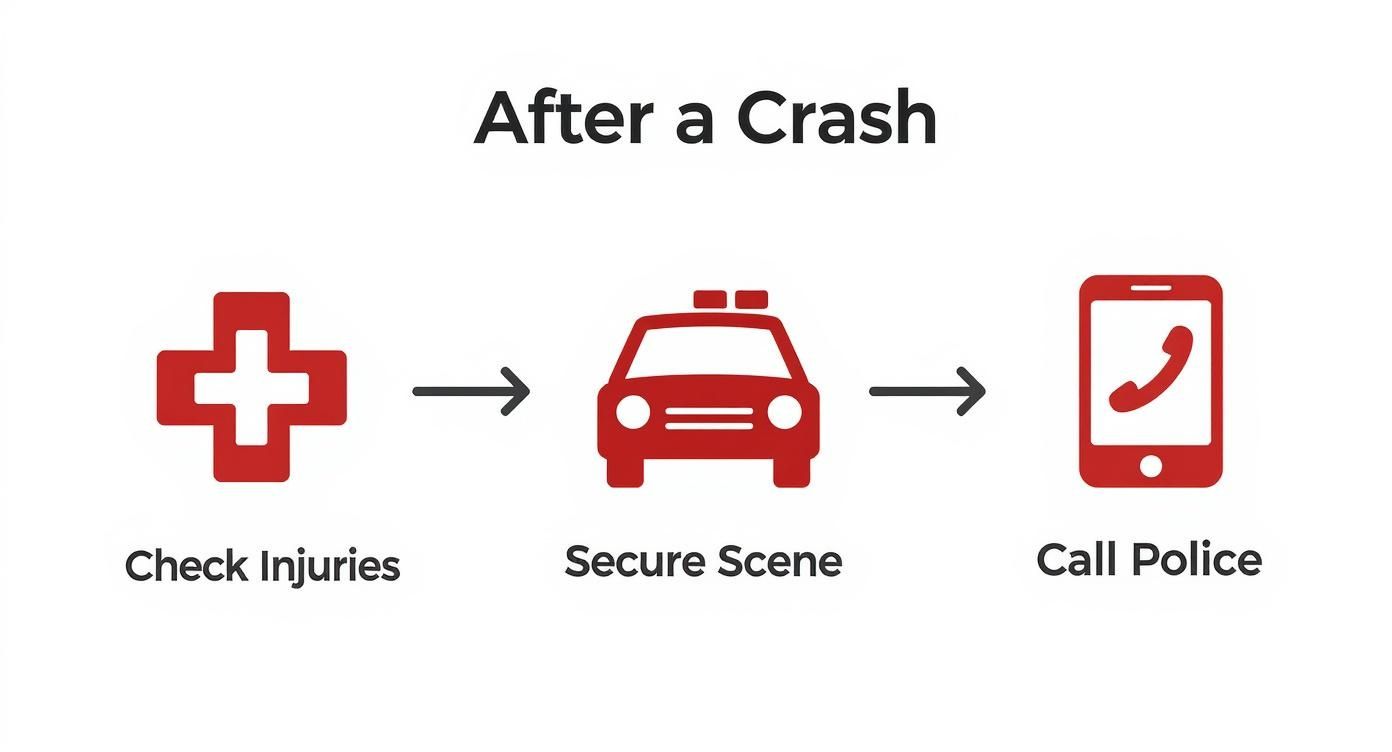 Infographic about what to do after a car accident