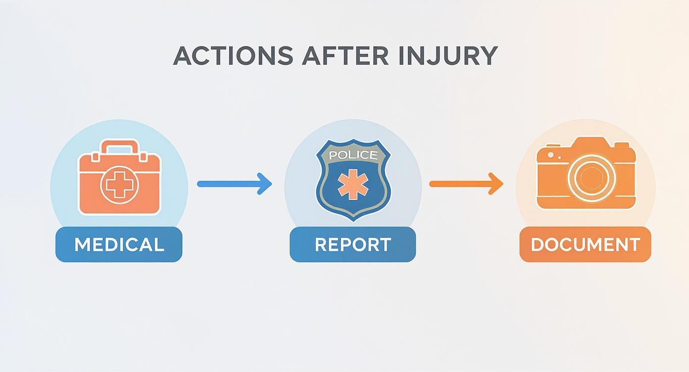 Infographic about how to file a personal injury claim