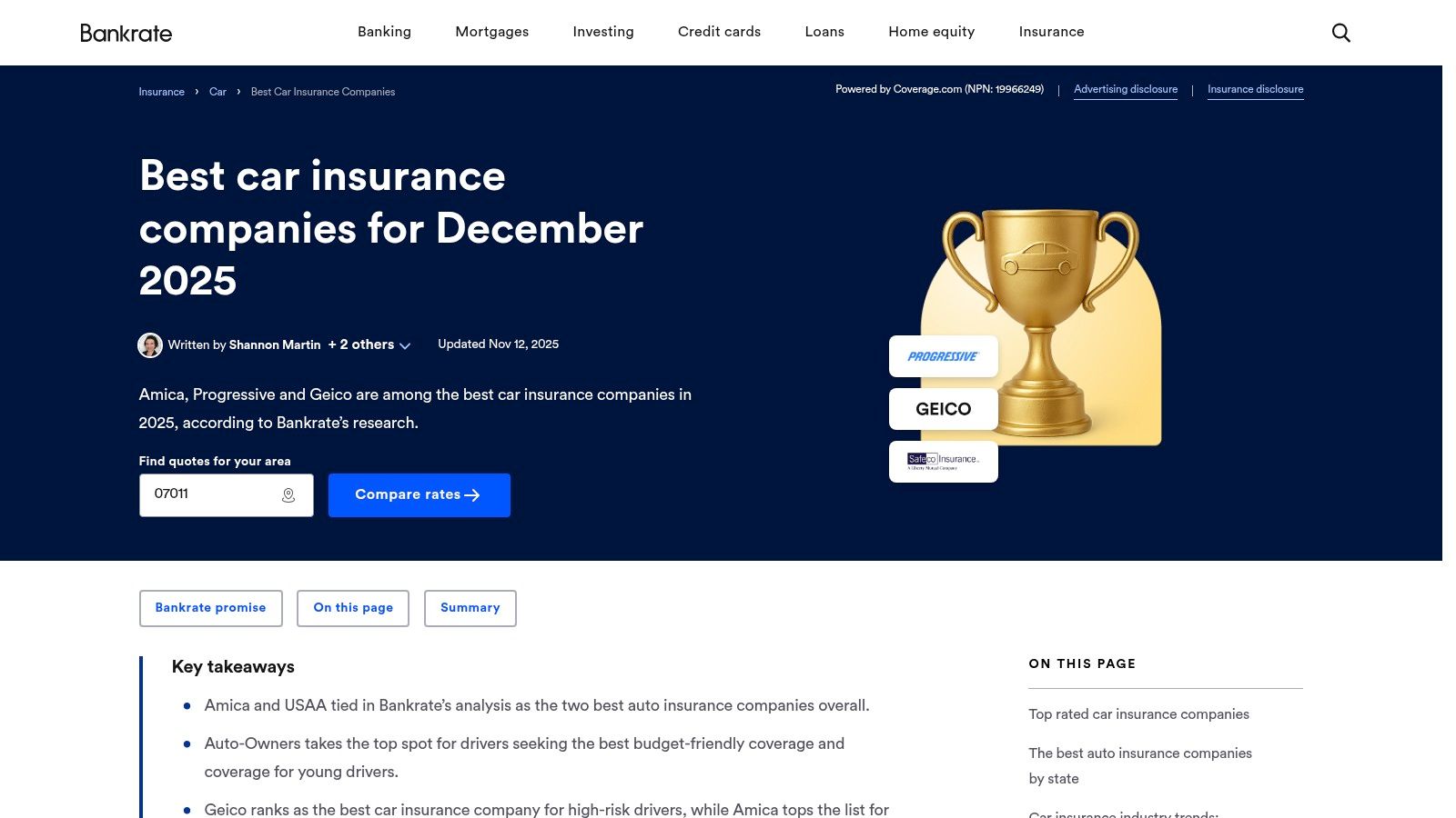 7 Best Car Insurance Consumer Reports To Trust In 2025 - Personal ...