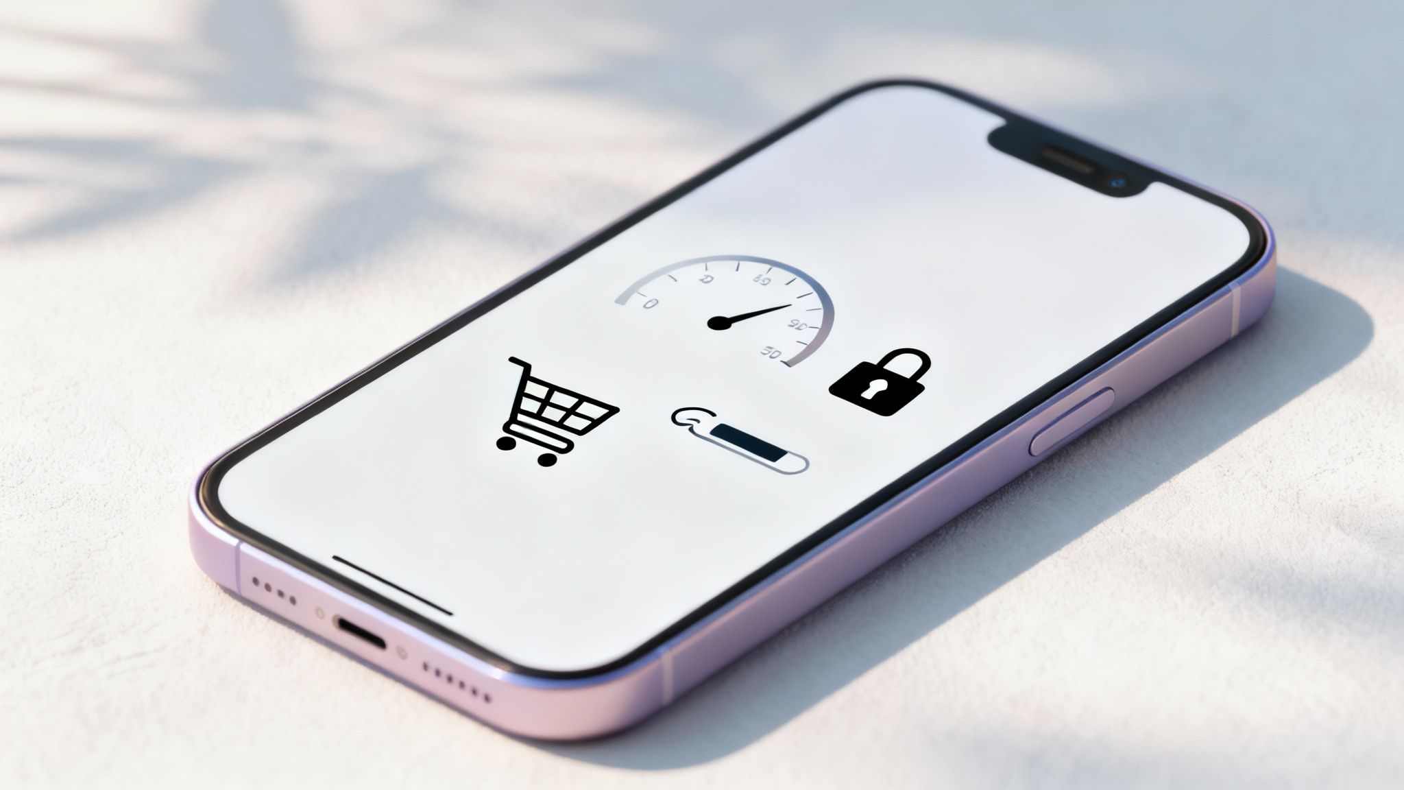 Een klant die tevreden winkelt op haar smartphone in een comfortabele omgeving.