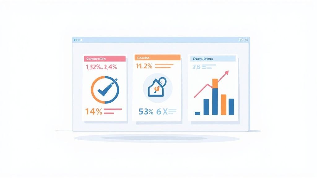 Dashboardweergave met statistieken en grafieken over communicatie, kansen en gebruikersbetrokkenheid, wat bedrijfsgroei illustreert.