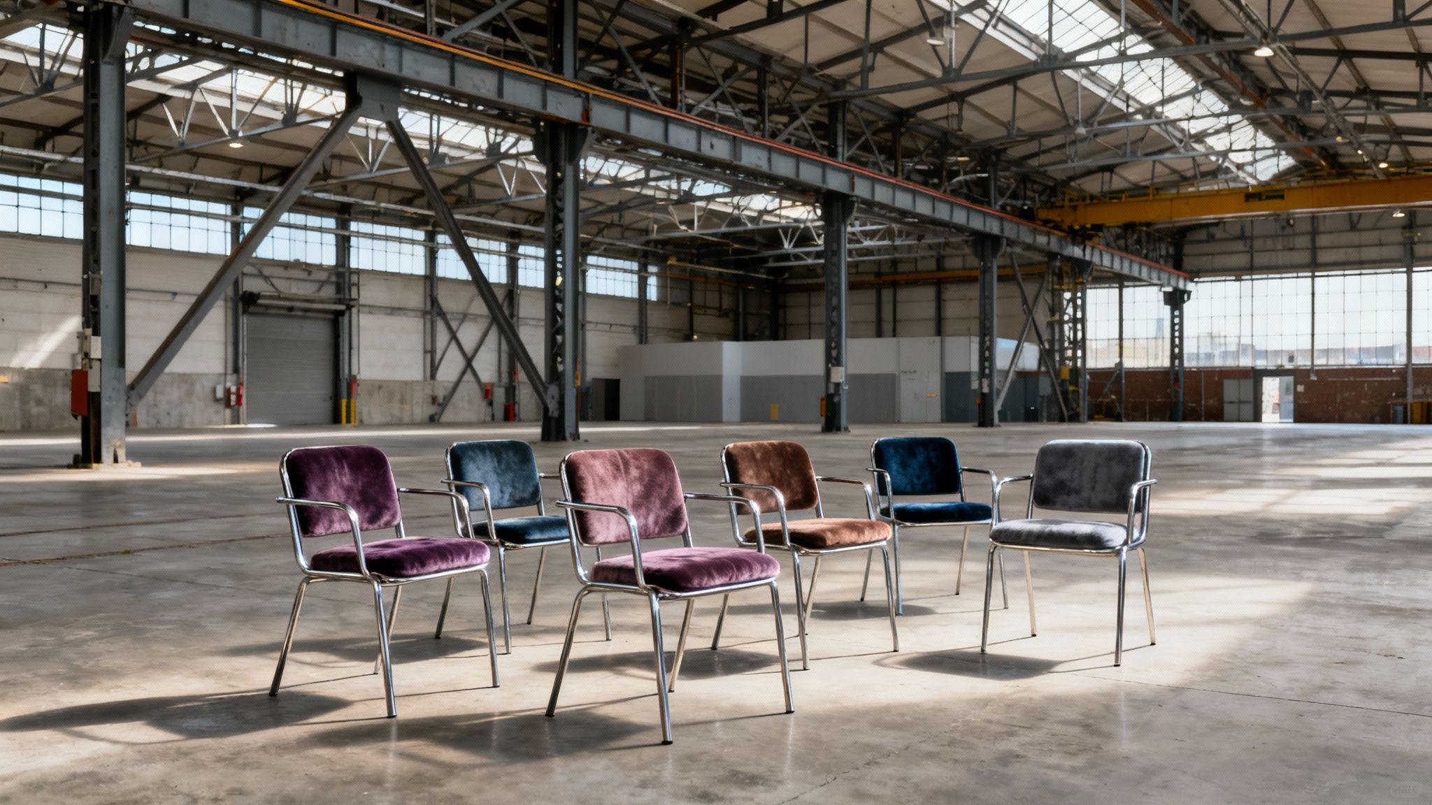 Gedecoreerde stoelen met bloemen en linten bij een ceremonie