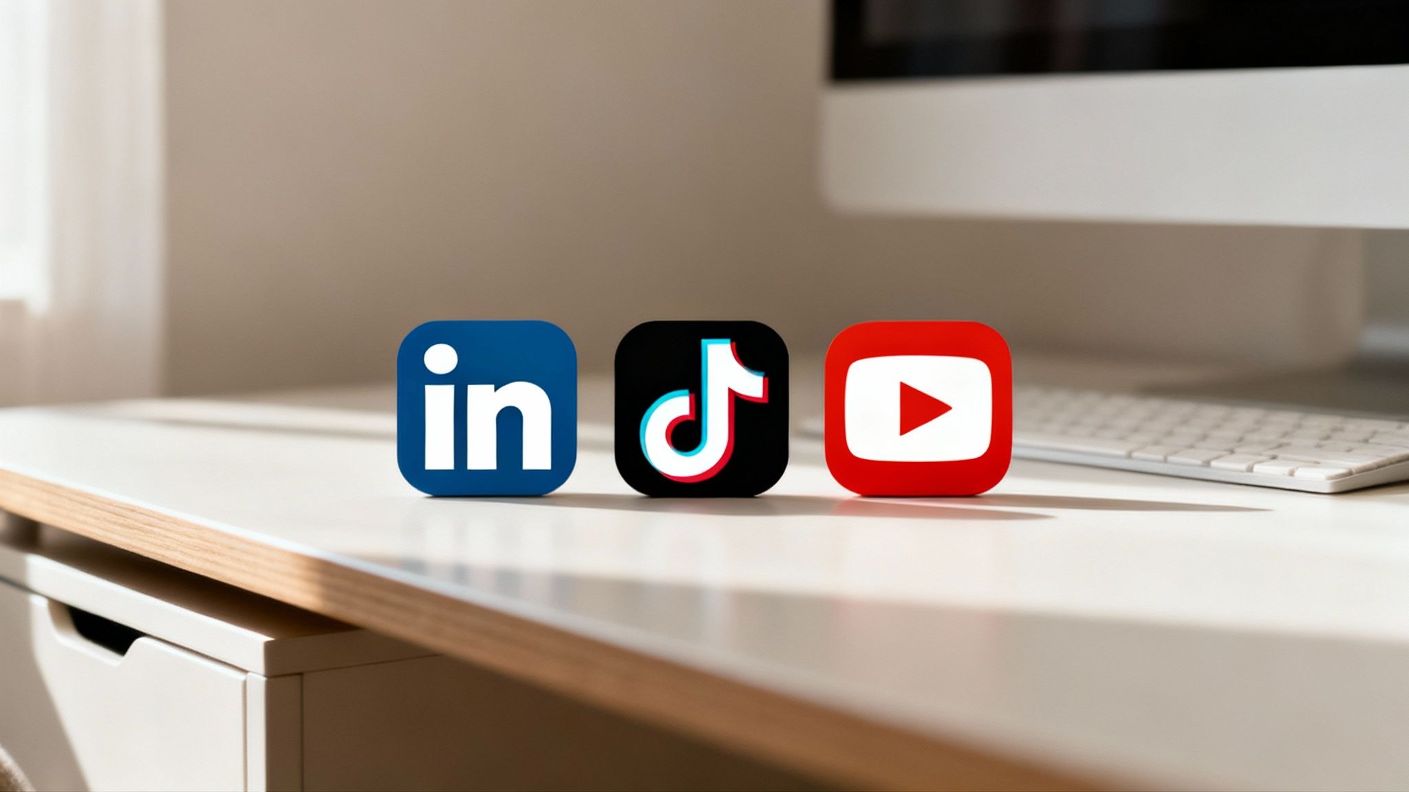 Een strategisch schaakbord met stukken die social media iconen vertegenwoordigen