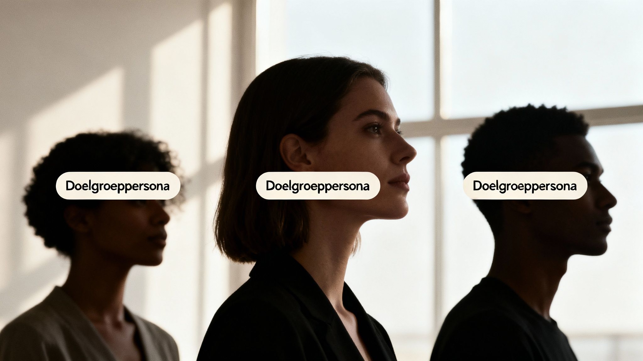 Een groep diverse mensen die samenwerken rond een tafel vol post-its en ideeën