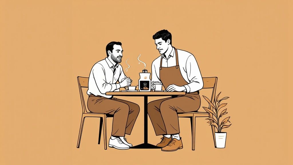 Een sfeerbeeld van het interieur van ZwartWit Koffie in Eindhoven