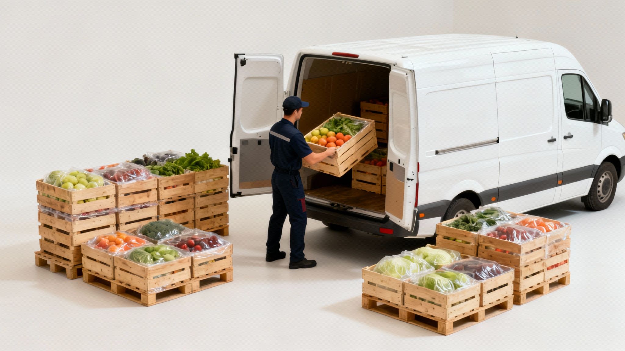 Een medewerker van Van Reusel Verhuur die hygiënisch verpakt bestek in kratten voorbereidt voor een evenement.