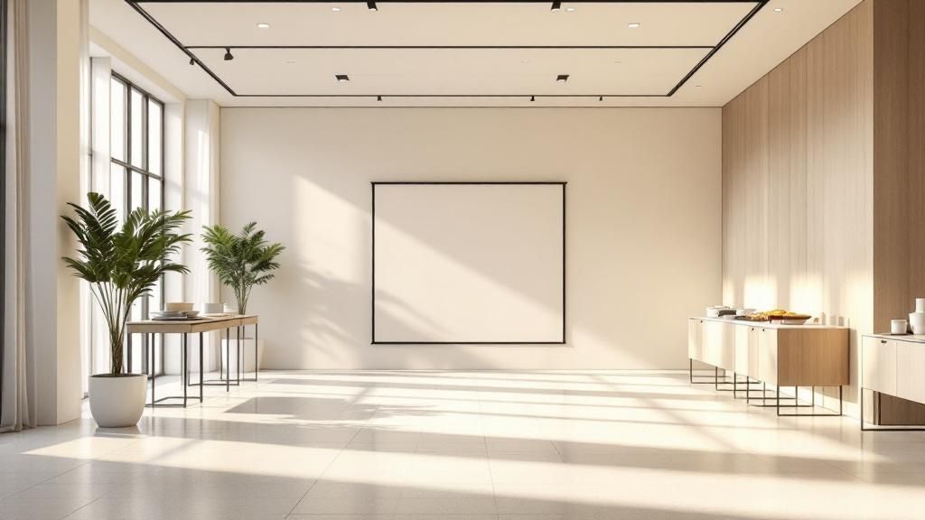 Een sfeervol ingerichte evenementenlocatie met elegante stoelen en tafels, klaar voor de gasten.