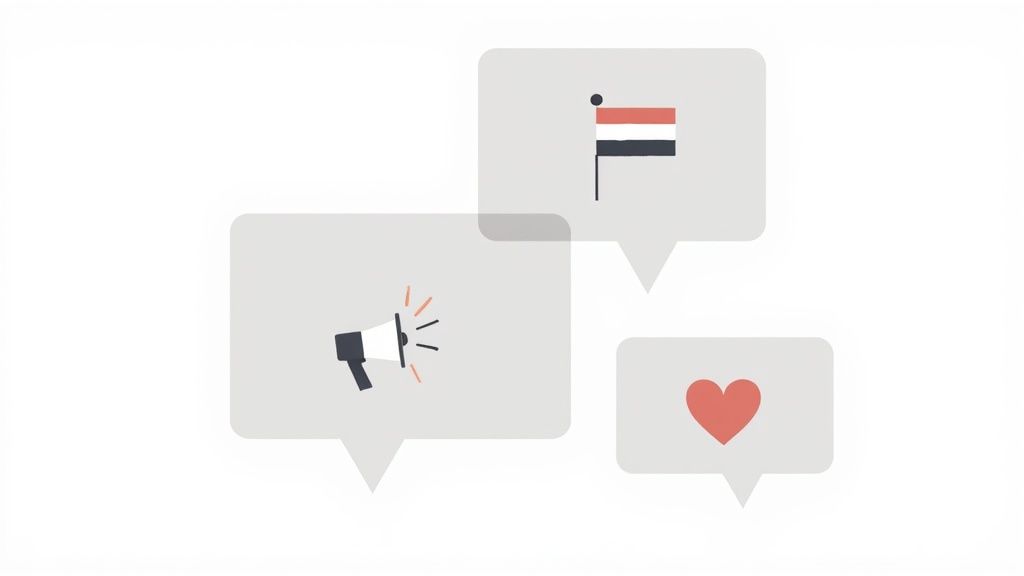 Een persoon die aantekeningen maakt over taal en tone of voice.