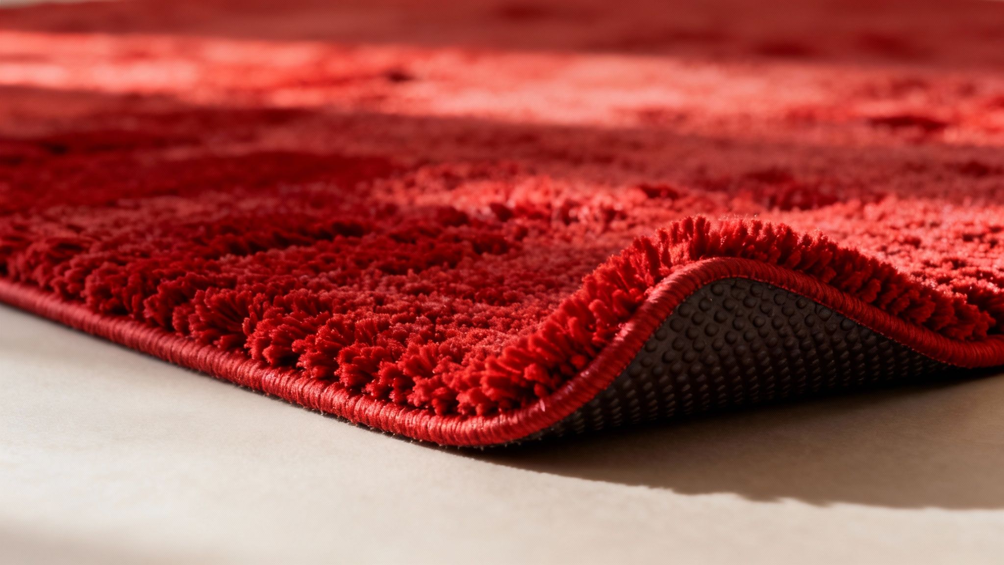 Mooie rode loper die naar een entree leidt