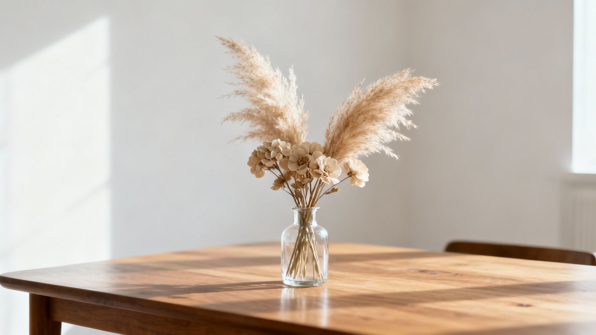 Tafeldecoratie met kandelaars en bloemen