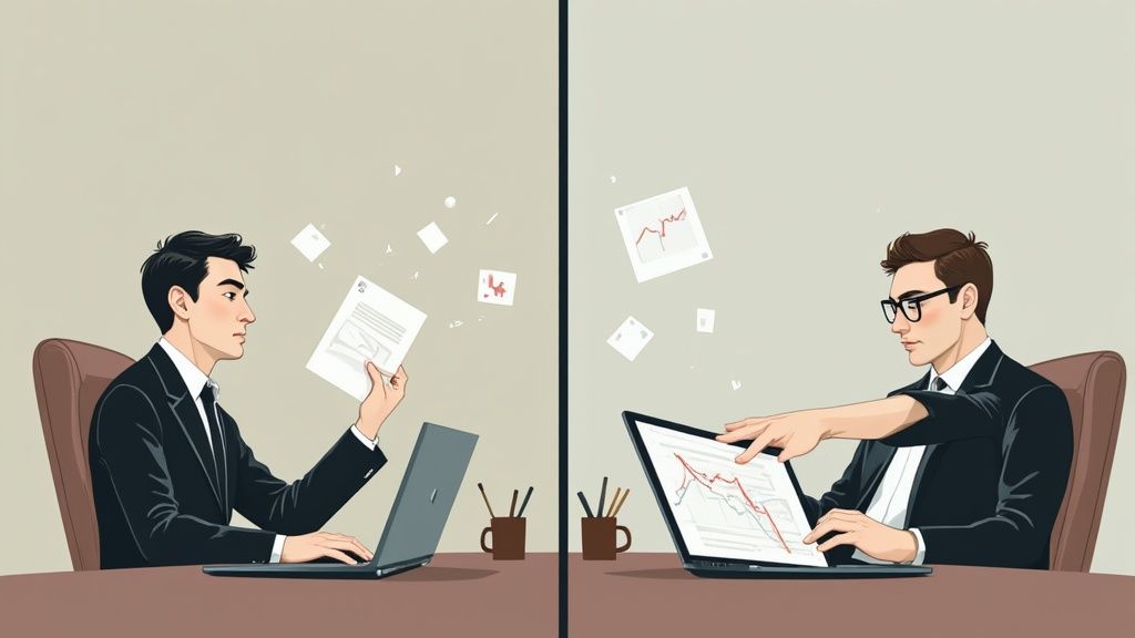 Data driven werken met grafieken en dashboards op een scherm