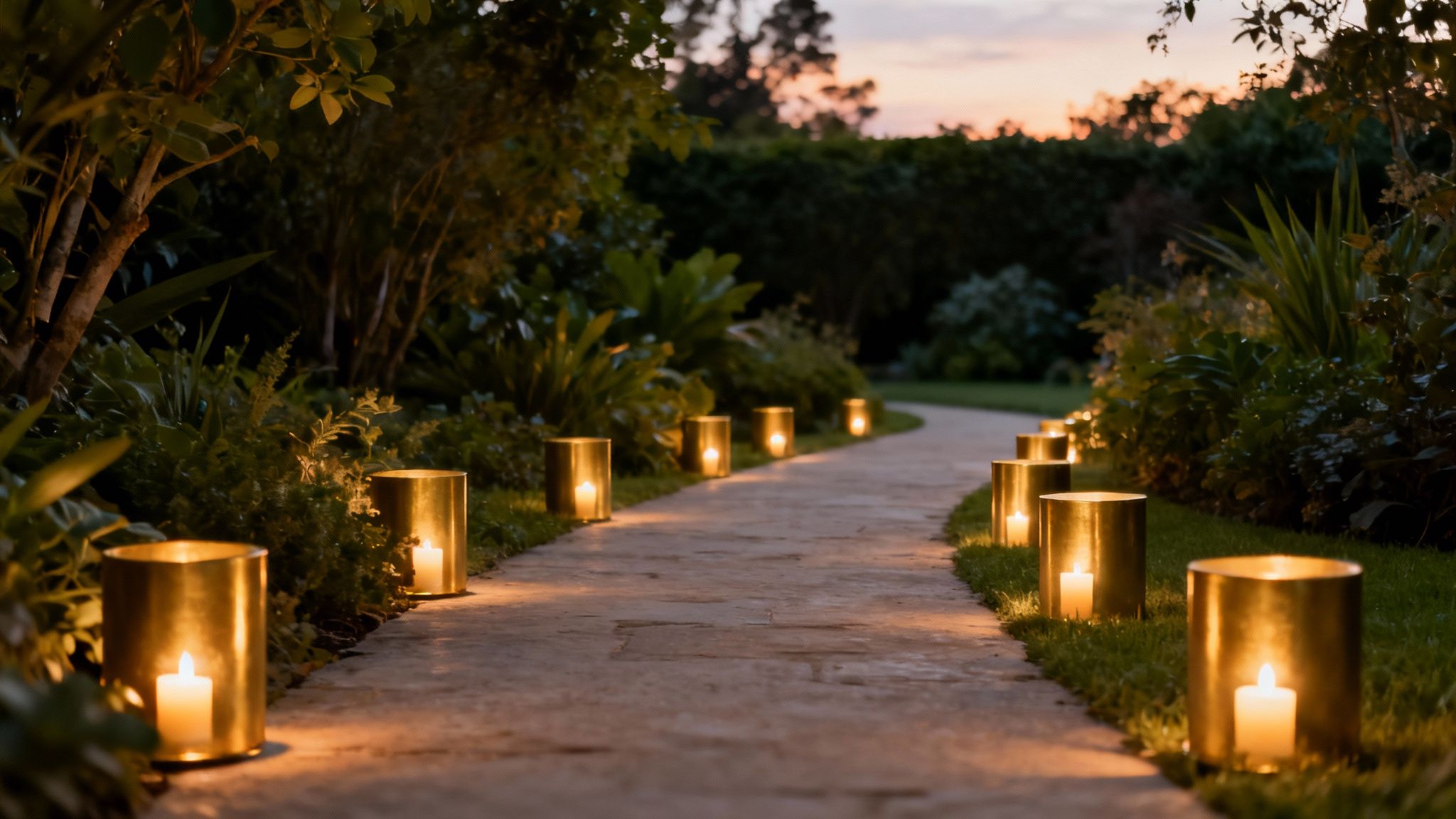 Gouden kandelaars sfeervol geplaatst op een barmeubel