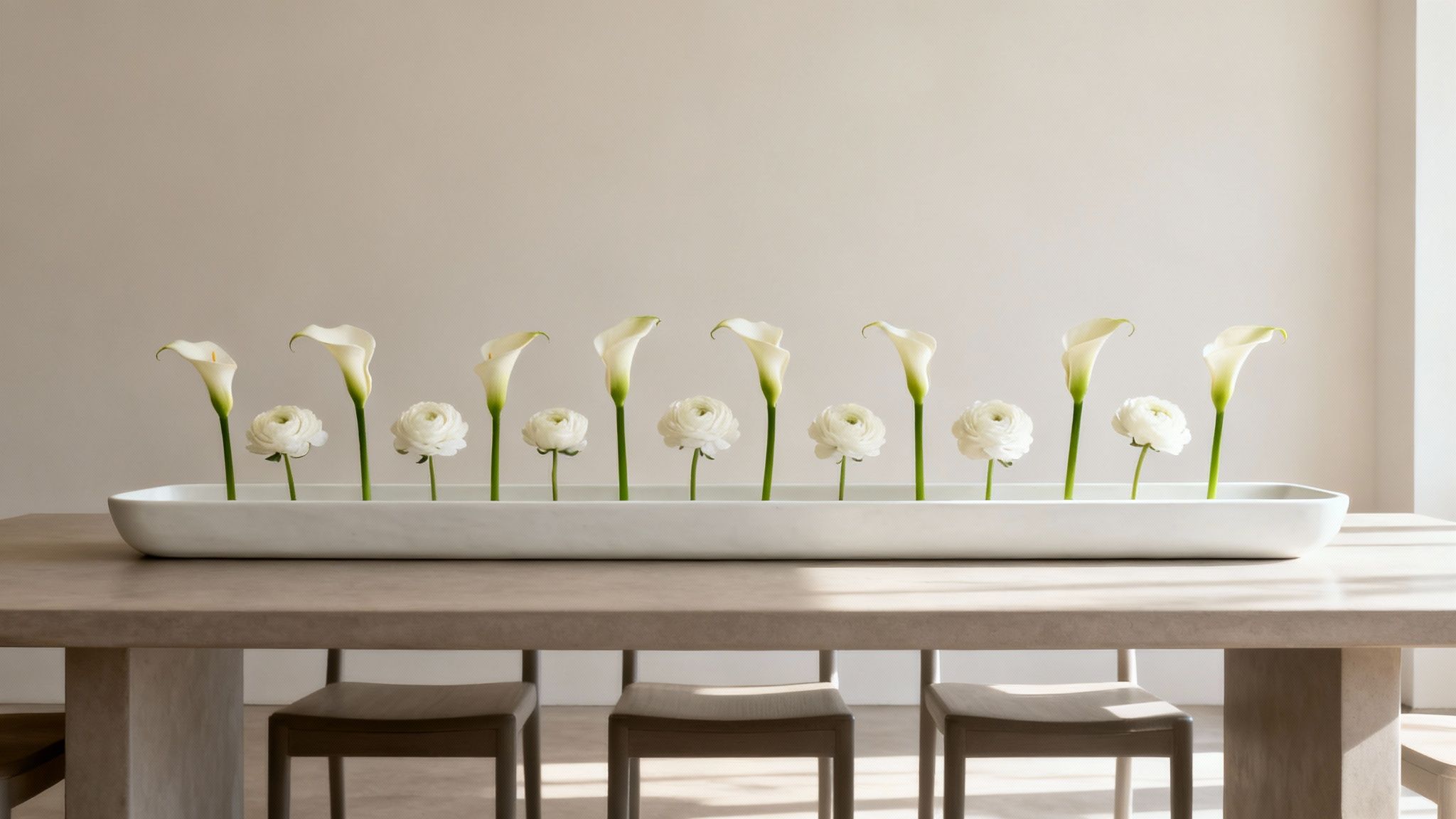 Strak & Modern: Lage Geometrische Arrangementen