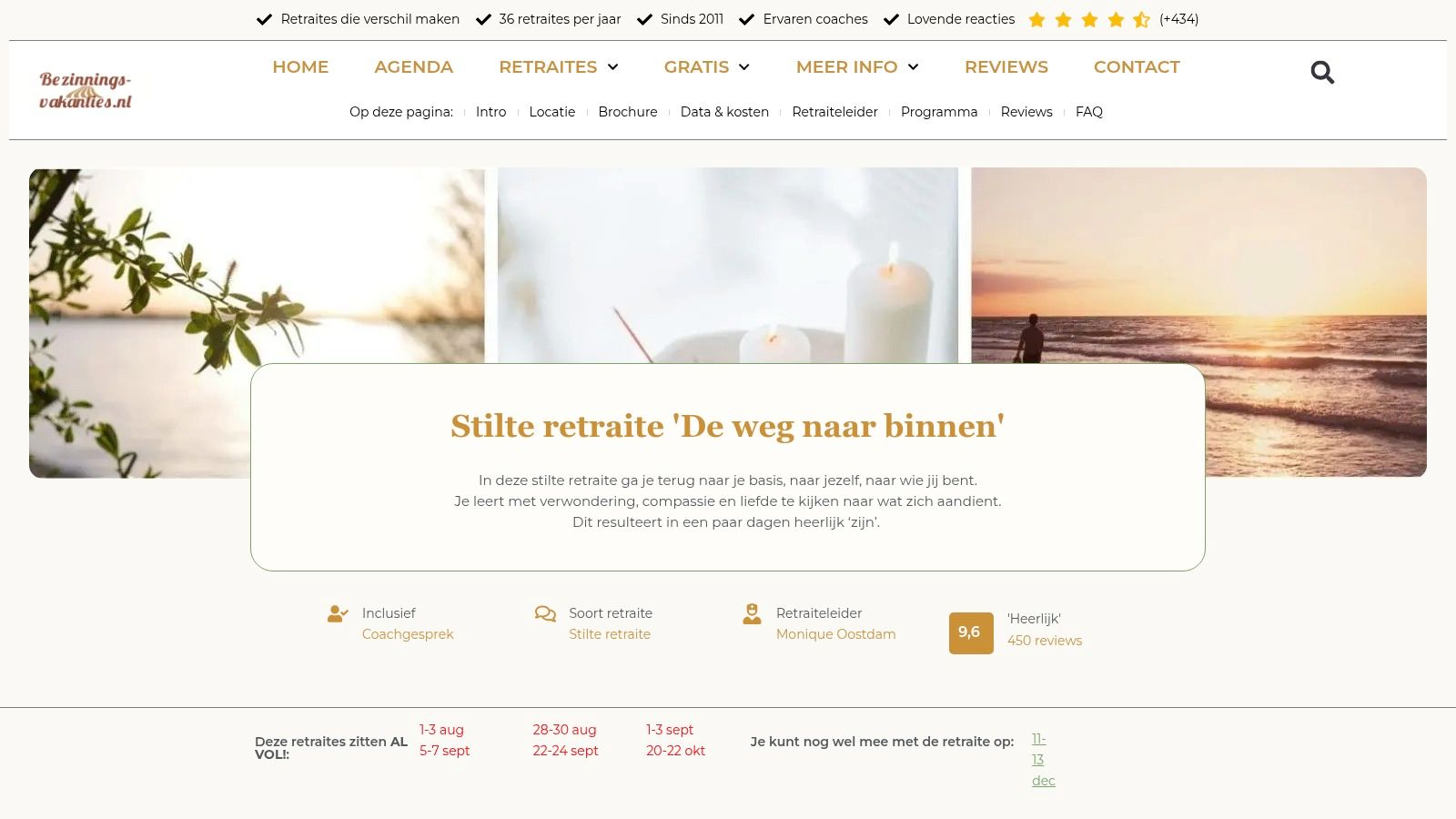 Stilte Retraite bij Bezinningsvakanties.nl