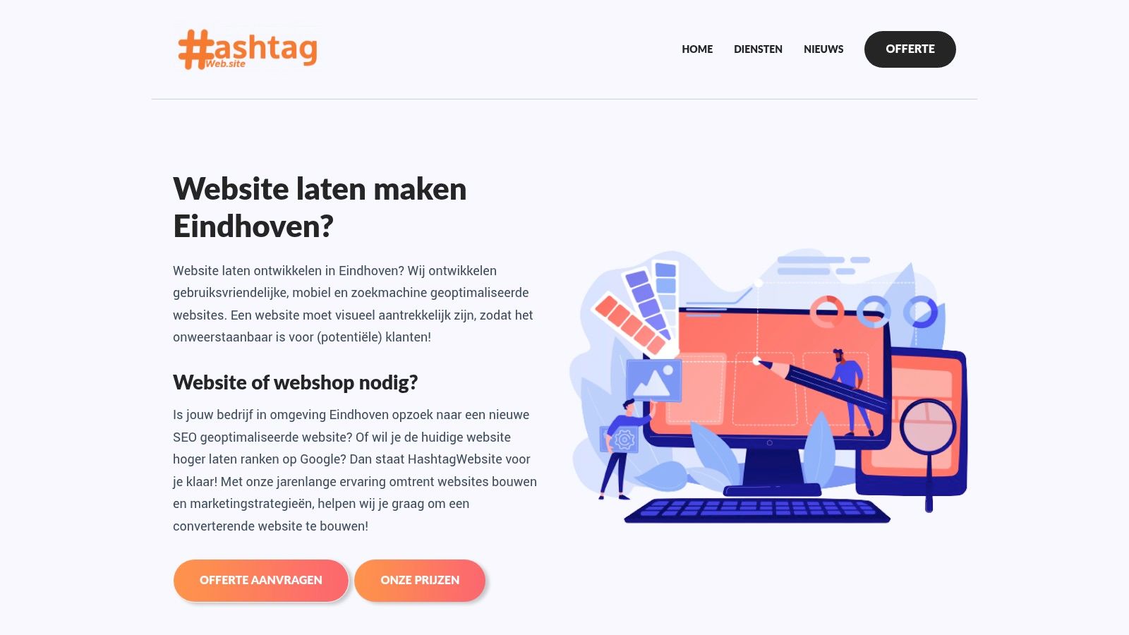 HashtagWebsite – Website laten maken Eindhoven