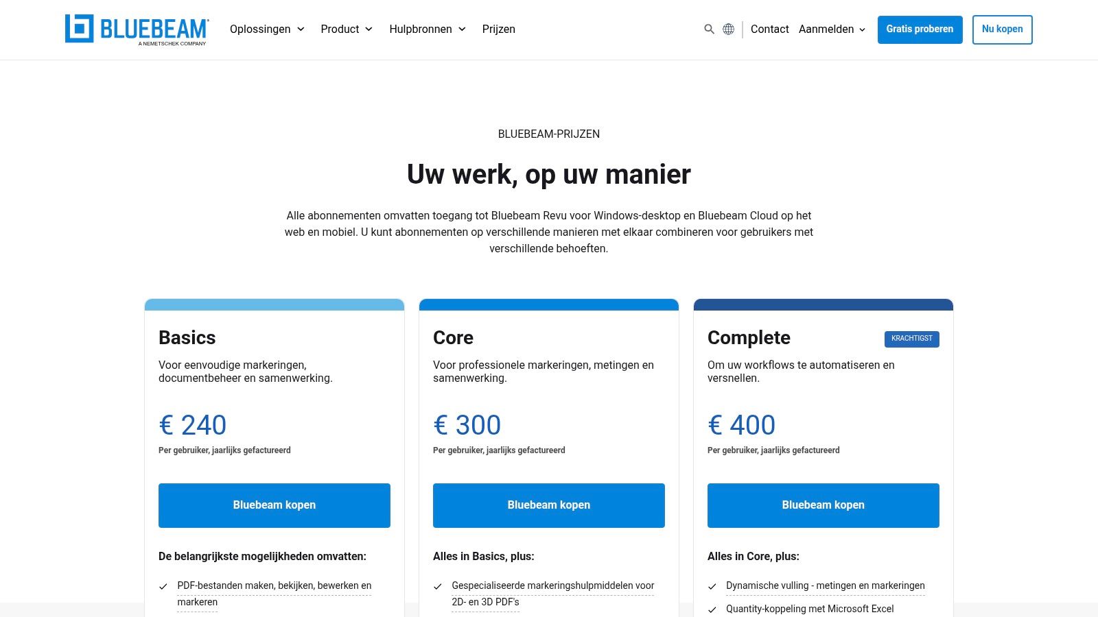 Bluebeam Revu + Bluebeam Cloud