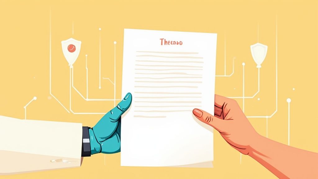 Una persona interagisce con un'interfaccia di intelligenza artificiale su un computer.