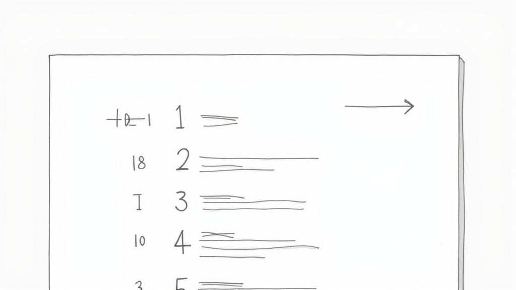 Studentessa organizza i capitoli della sua tesi su una lavagna con post-it colorati