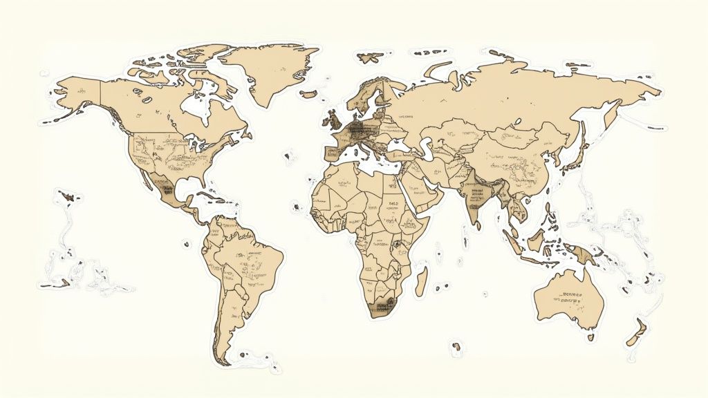 Una persona usa una lente d'ingrandimento per esaminare un libro, simboleggiando la circoscrizione dell'argomento della tesi