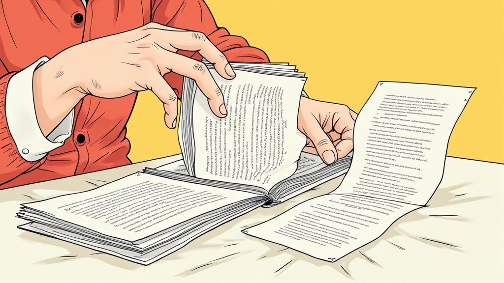 Studentessa che scrive l'abstract della sua tesi di laurea al computer.