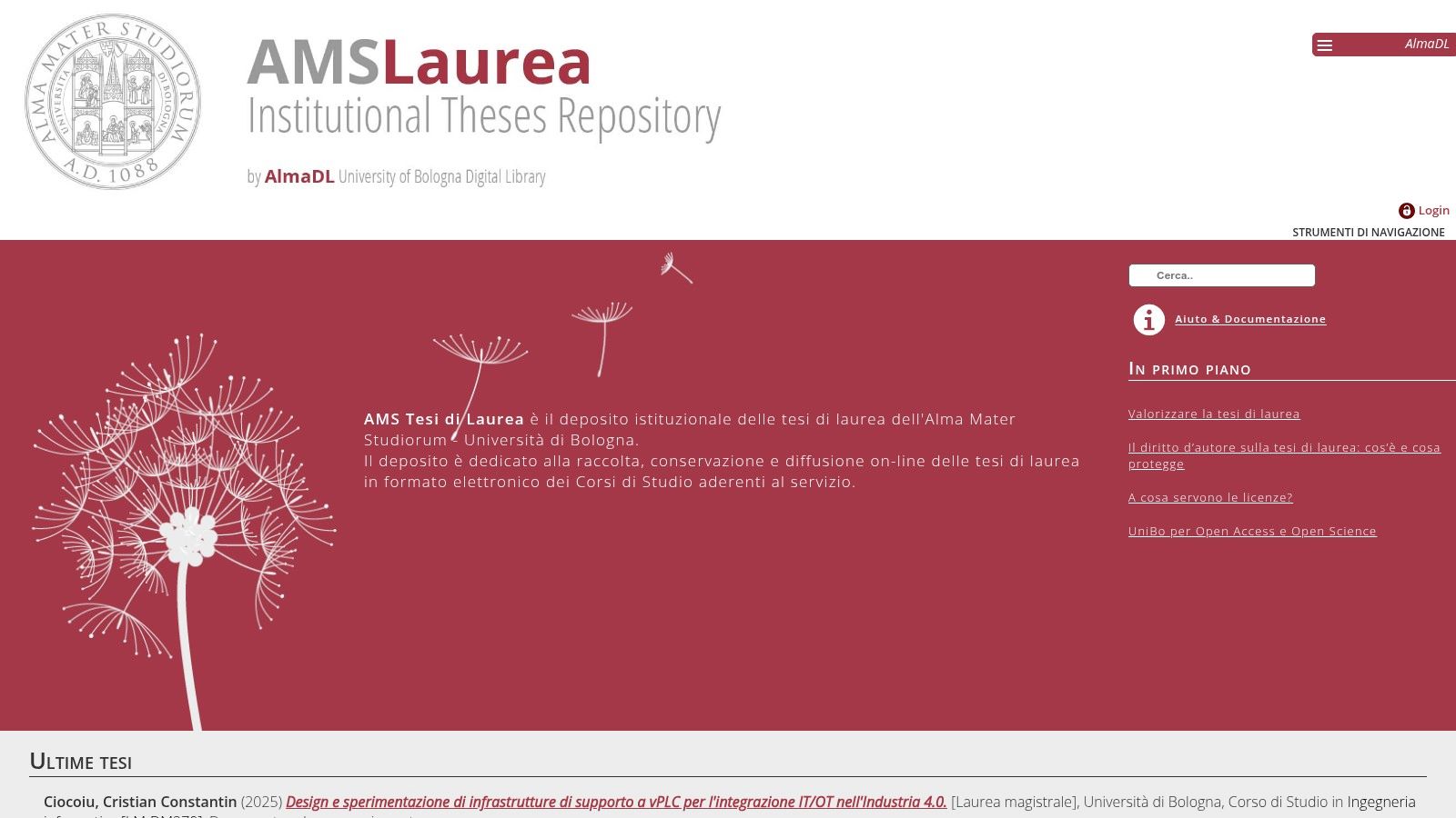 AMS Tesi di Laurea – AlmaDL (UniBo)