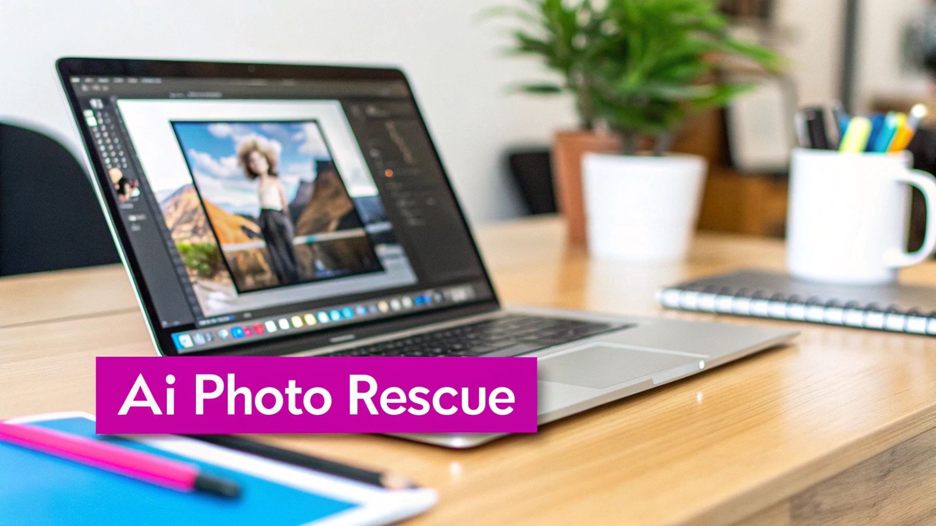 A close-up of a person's eye in photo editing software, with a layer mask being used to selectively sharpen it.