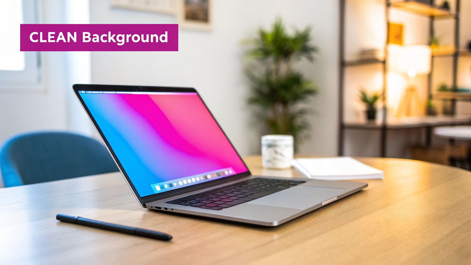 A person successfully using an AI tool on a tablet to remove the background from a picture of a shoe.