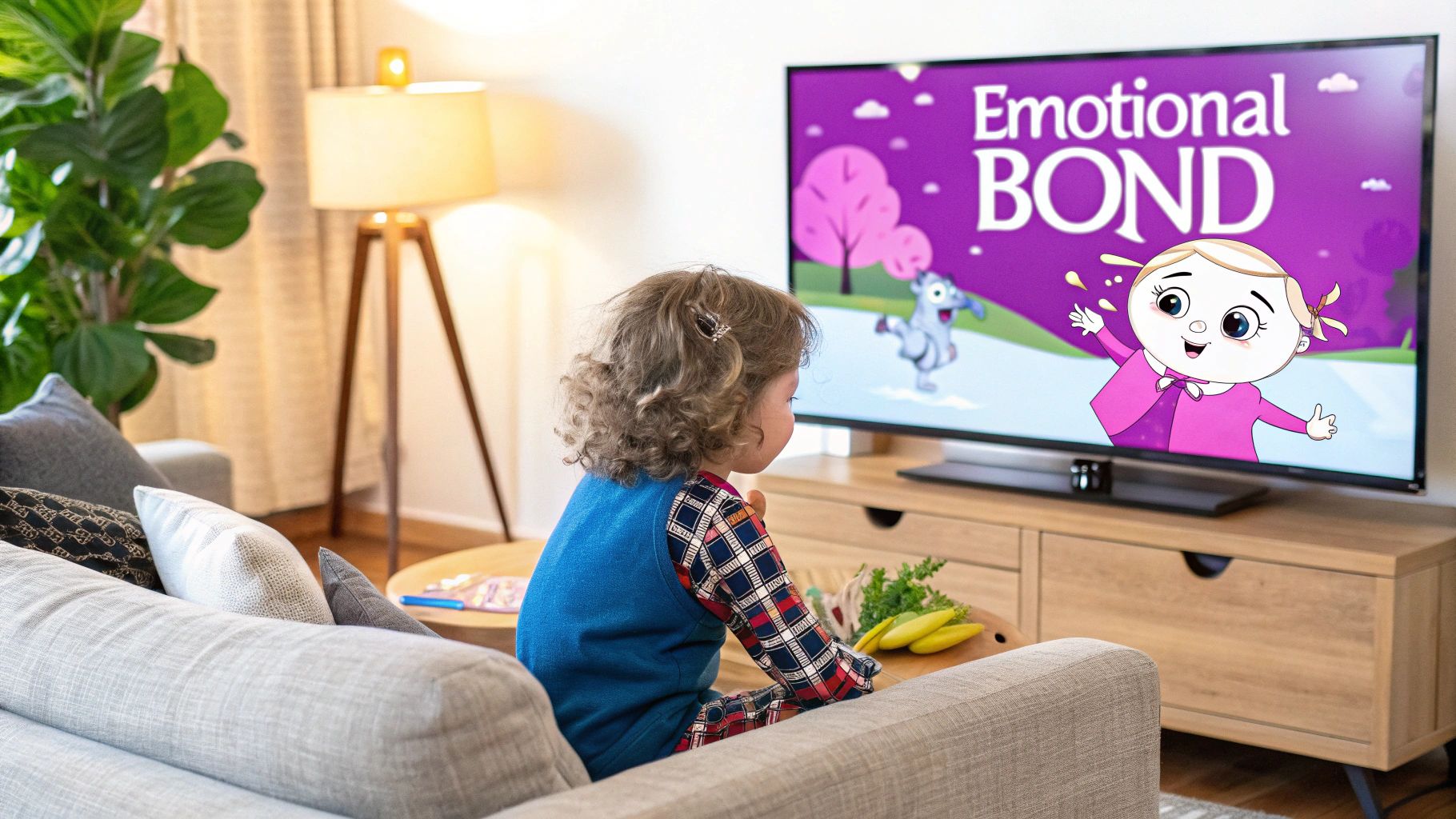 A colorful and vibrant cartoon depiction of a diverse group of people smiling and interacting.