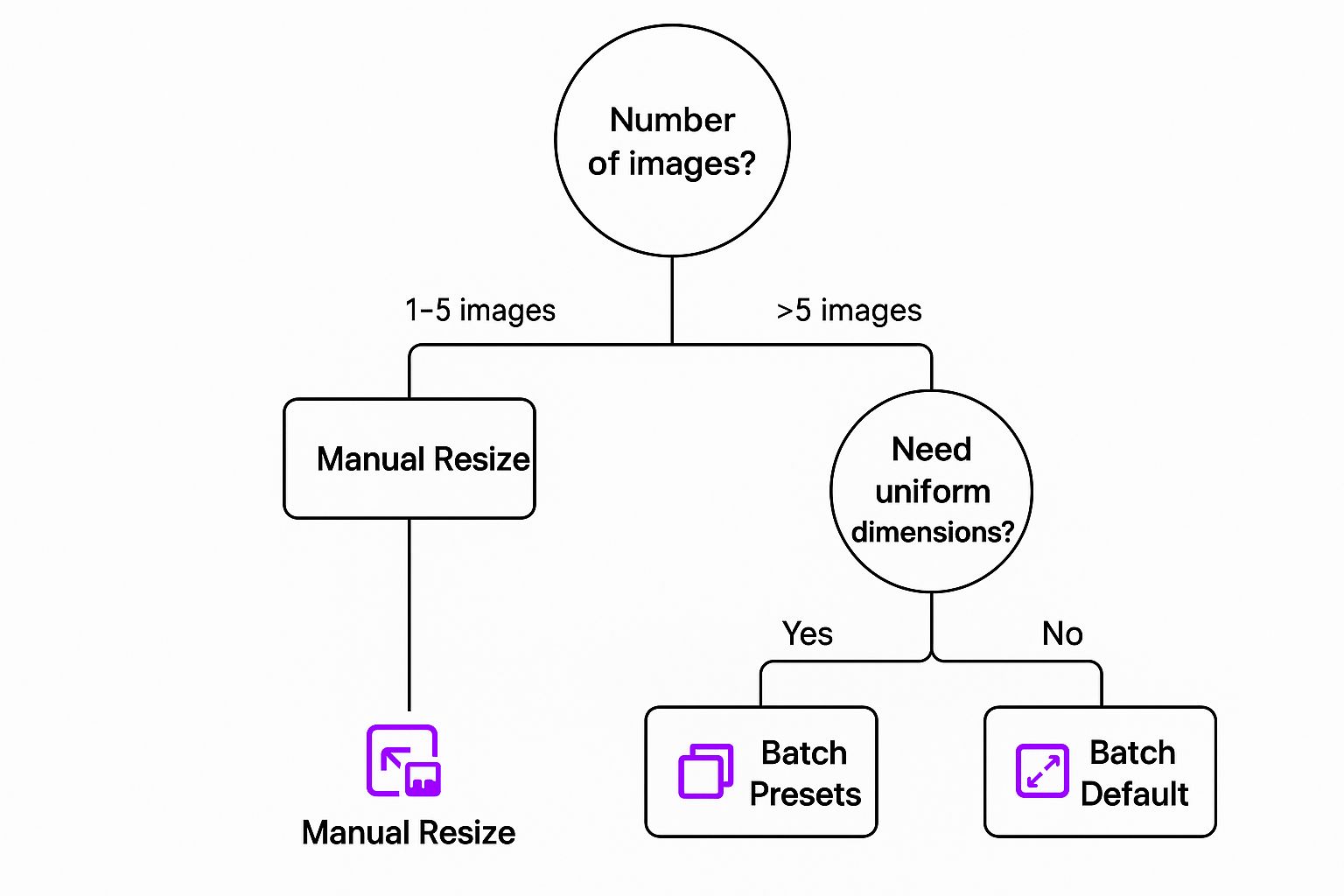 Infographic about batch photo resize
