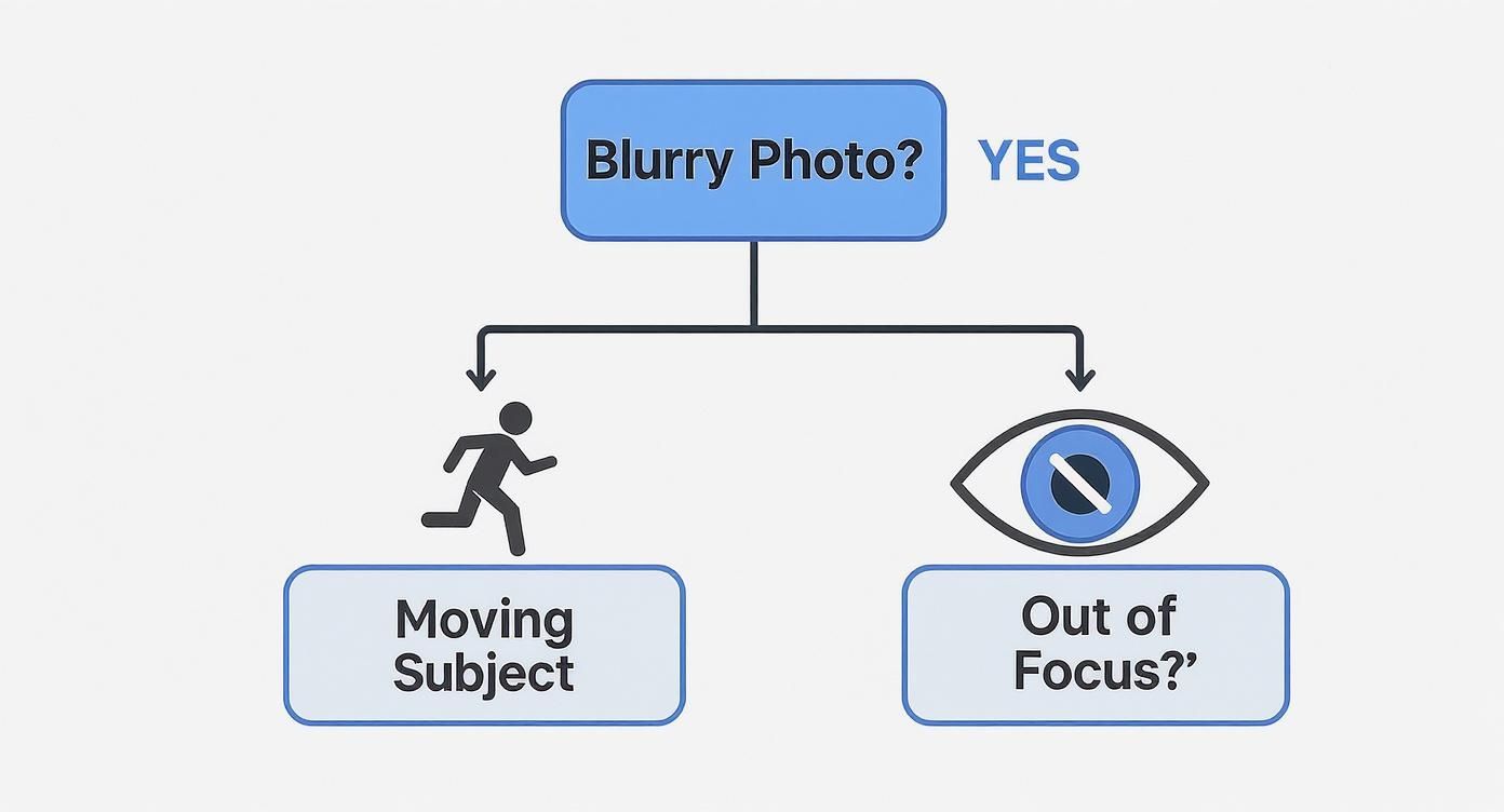 Infographic about how to fix blurry pictures