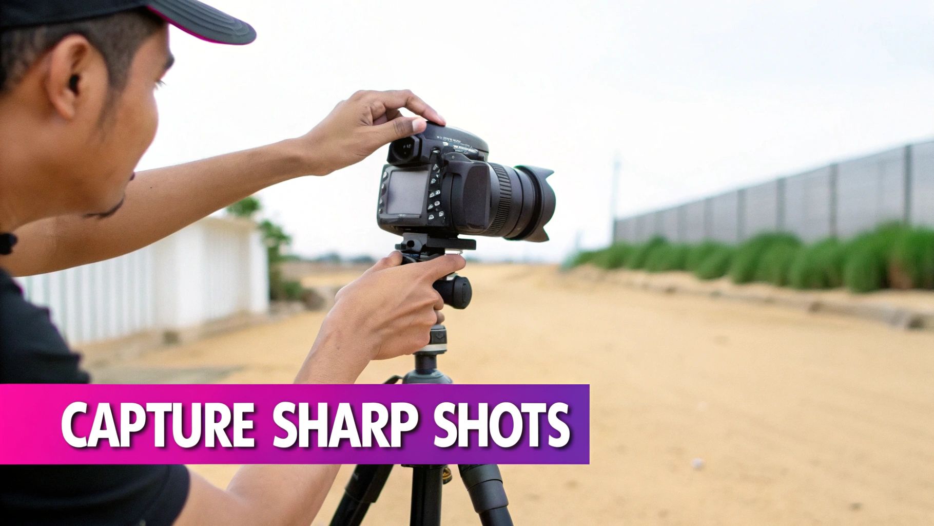 A person looking at a blurry photo on a computer screen, considering their options.