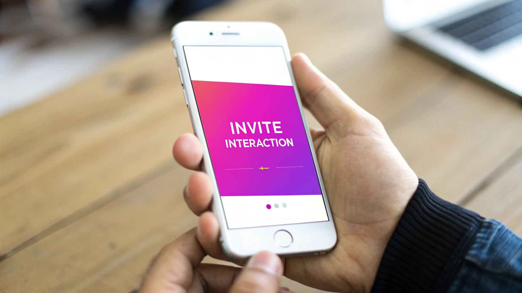 A group of diverse people engaging in a lively conversation, with social media icons floating around them.