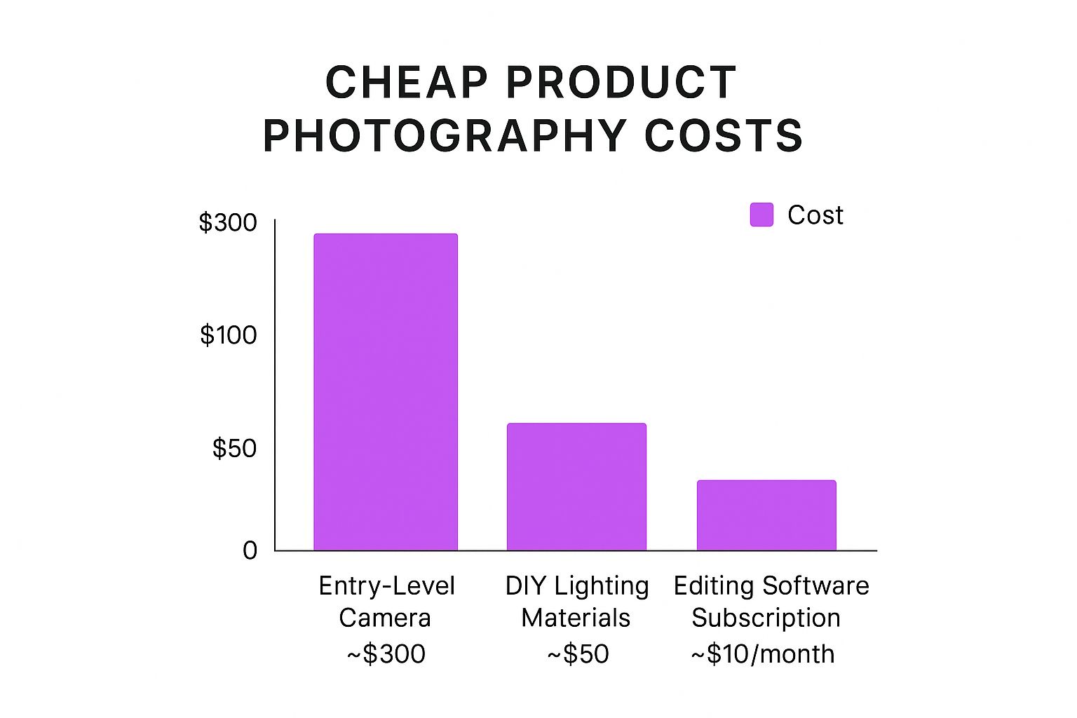 Infographic about cheap product photography