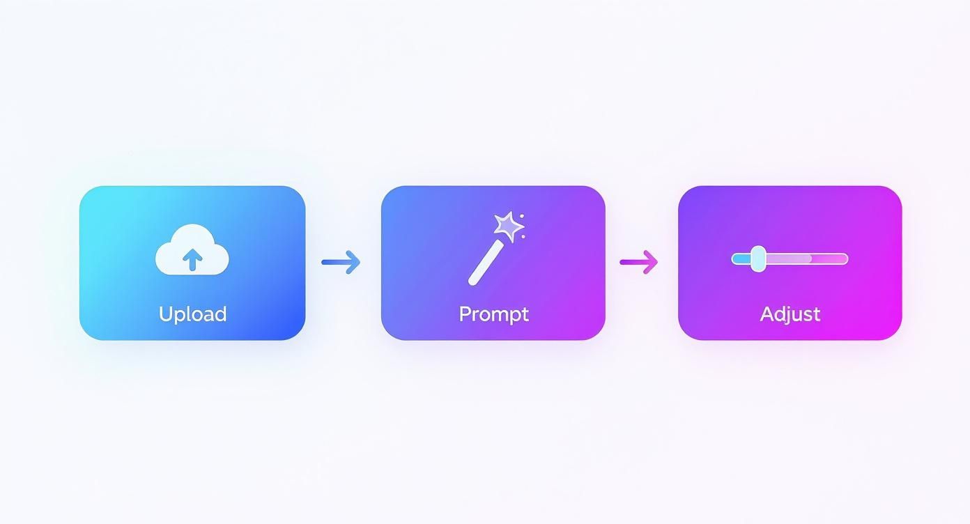 Infographic about blending two images