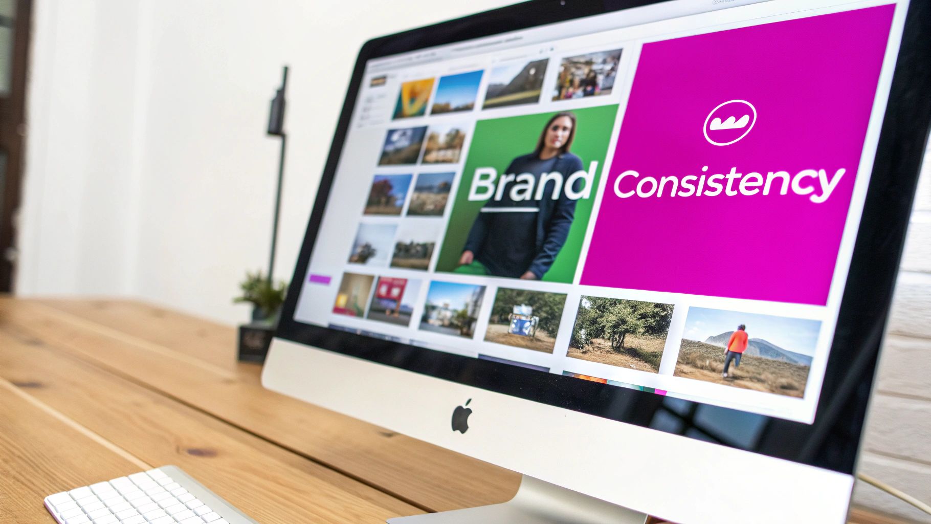 A person optimizing an AI-generated thumbnail on a computer screen