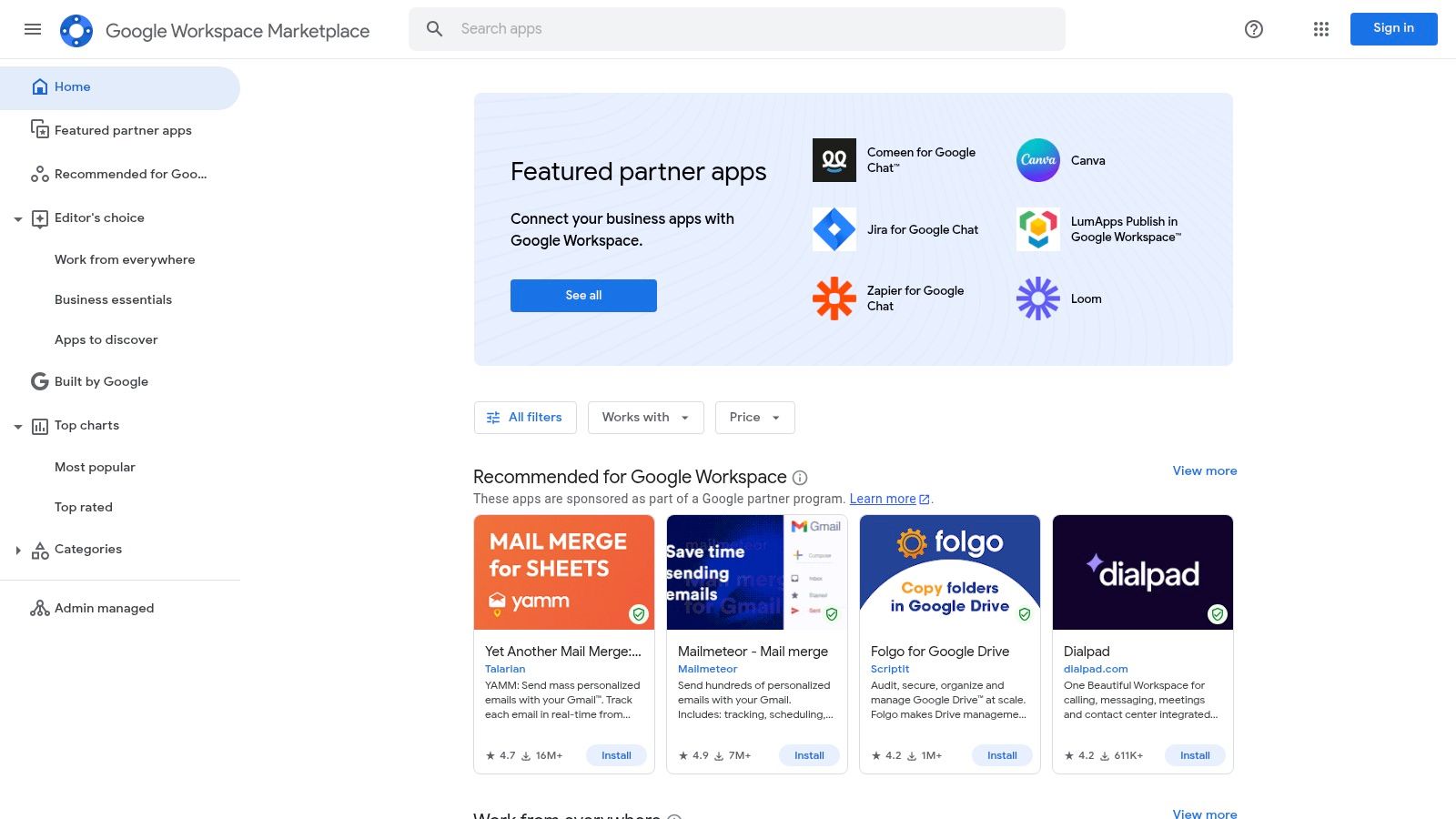 Google Workspace Marketplace