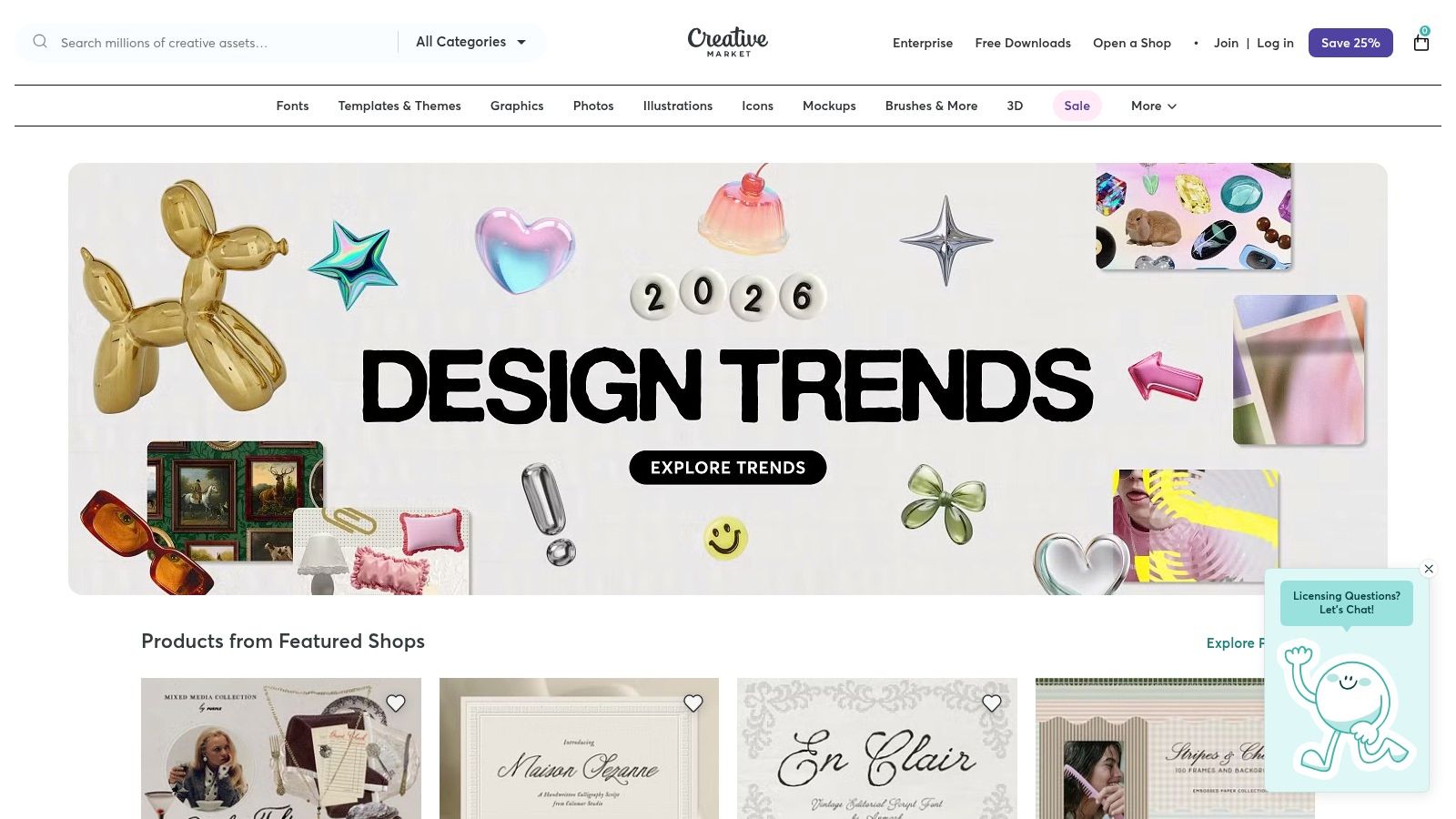 Creative Market platform showing various cute Instagram Story layout templates for sale