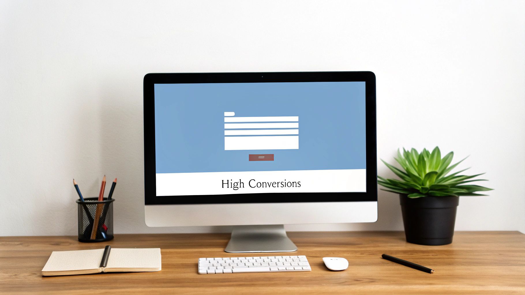 An optimized email signup form on a website, showing clean design, minimal fields, and a clear call-to-action button.
