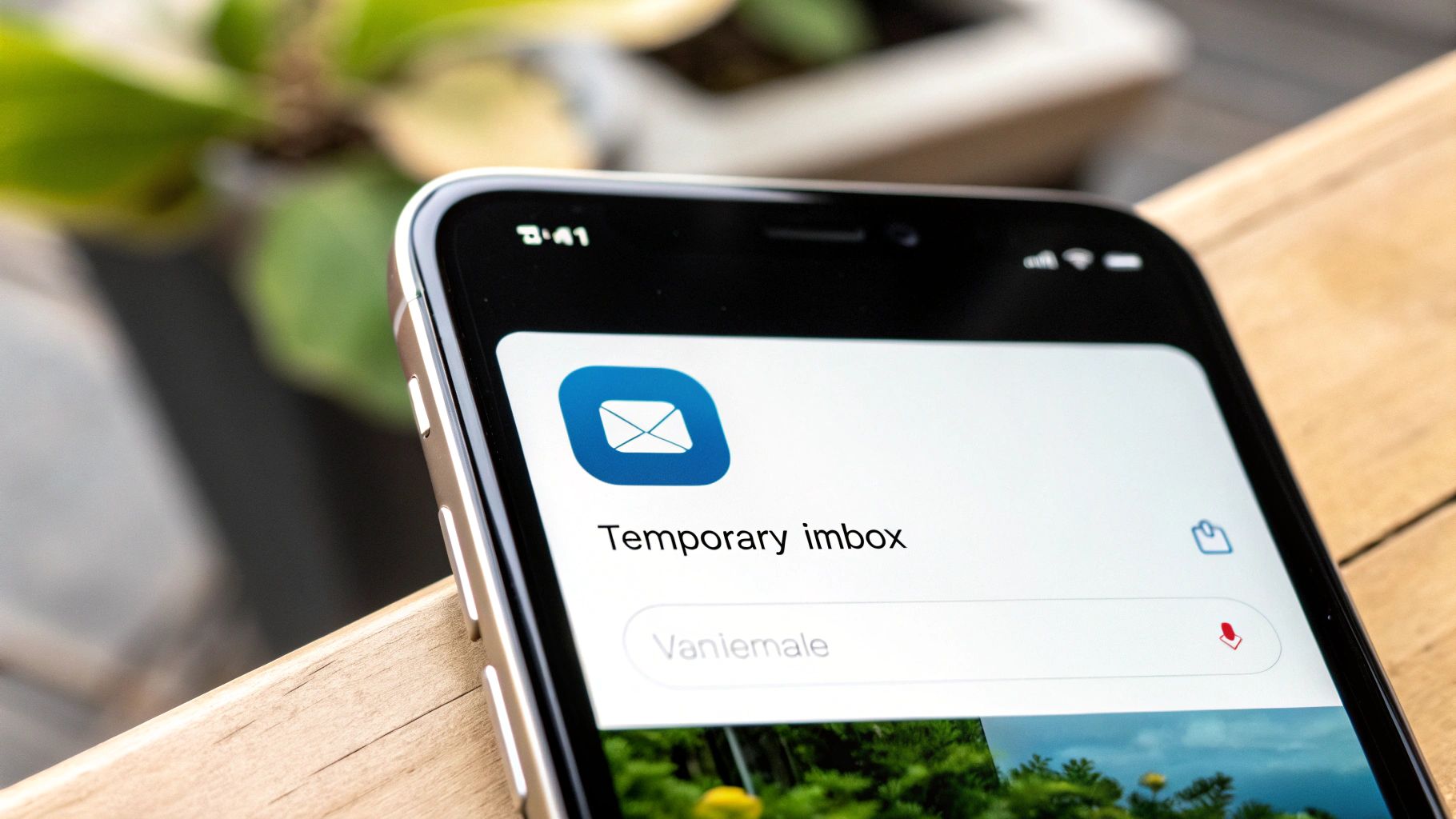 A simplified diagram showing a user getting a temporary email from a service, using it for a website signup, and the email self-destructing.