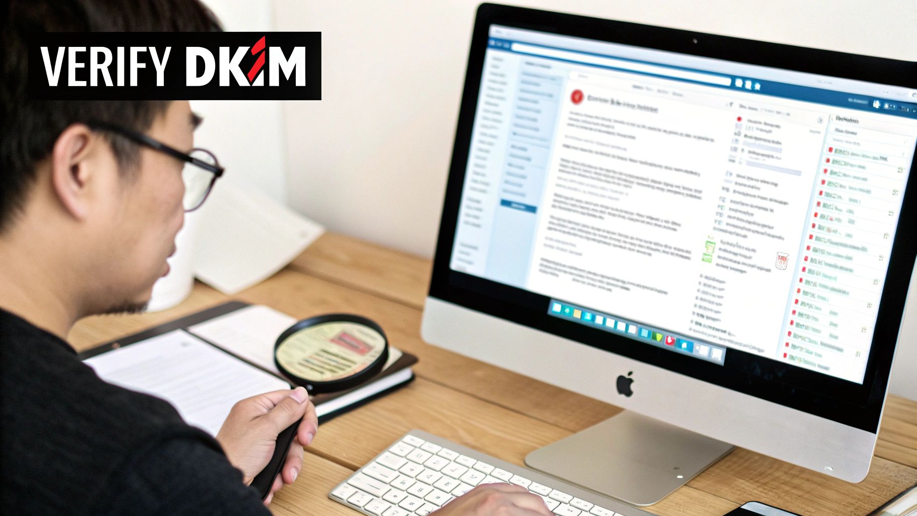 A padlock icon symbolizing advanced security practices for DKIM configuration