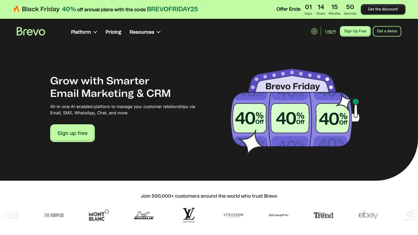 Brevo's all-in-one sales and marketing platform interface