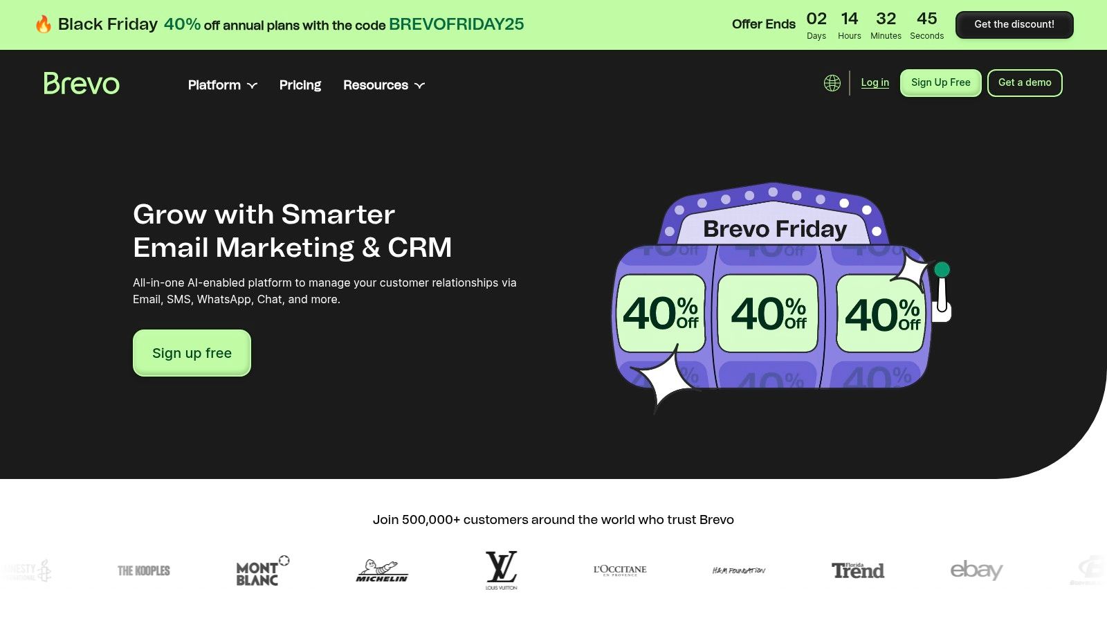 Brevo dashboard showing marketing campaign setup